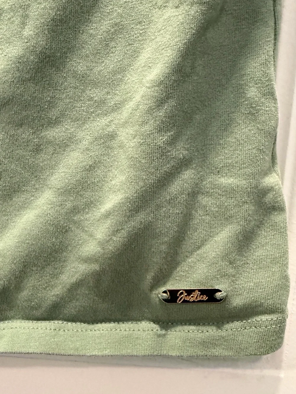 Justice Olive Green Short Sleeve Crewneck Tee
